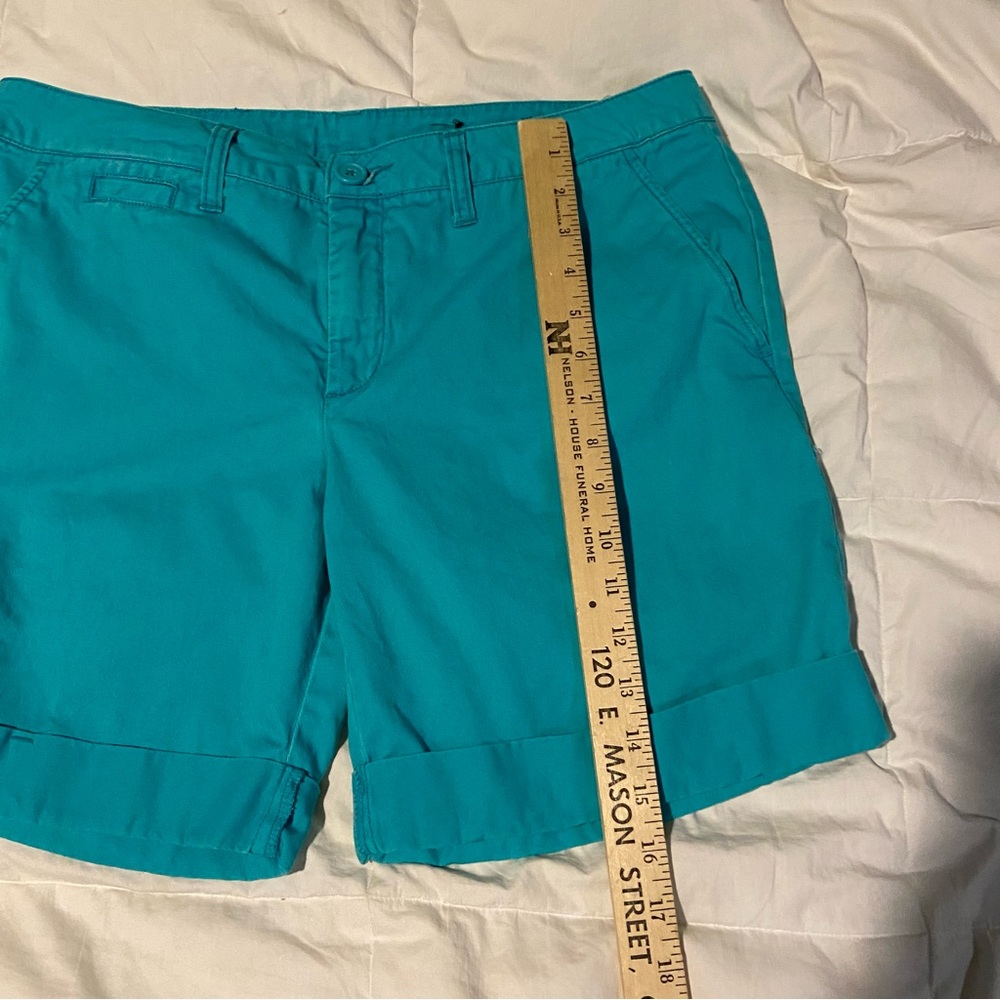 ☃️ Teal blue denim shorts. Size 10. 7” inseam. 100% cotton. - Picture 8 of 8